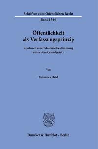 Öffentlichkeit als Verfassungsprinzip