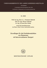 Grundlagen für die Drehofenreduktion von Eisenerzen mit feinverwachsener Gangart