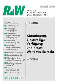 Abmahnung, Einstweilige Verfügung und neues Wettbewerbsrecht