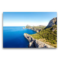 Premium Textil-Leinwand 75 x 50 cm Quer-Format Formentor Blick vom Aussichtspunkt | Wandbild, HD-Bild auf Keilrahmen, Fertigbild auf hochwertigem Vlies, Leinwanddruck von A. Dreegmeyer