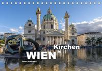 Kirchen in Wien (Tischkalender 2022 DIN A5 quer)