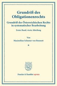 Grundriß des Obligationenrechts.