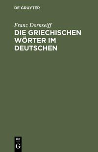 Die griechischen Wörter im Deutschen