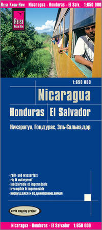 Reise Know-How Landkarte Nicaragua, Honduras, El Salvador (1:650.000)