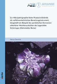 Zur Mikropetrographie fester Prozessrückstände als verfahrenstechnisches Bewertungsinstrument, dargestellt am Beispiel der pyrolytischen Konversion alttertiärer Weichbraunkohlen der Lagerstätte Schöningen (Helmstedter Revier)