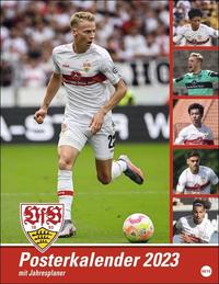 VfB Stuttgart Posterkalender 2023. Die Fußballstars im Kalender-Großformat. XXL Wandkalender mit den besten Spielerfotos des VfB Stuttgart. Perfekt für jeden Fußballfan!