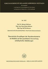 Theoretische Grundlagen der Äquidensitometrie im Hinblick auf die quantitative Auswertung schalloptischer Abbildungen