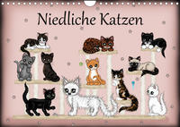 Niedliche Katzen (Wandkalender 2022 DIN A4 quer)