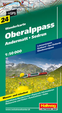 Oberalppass-Andermatt-Sedrun Wanderkarte Nr. 24, 1:50 000