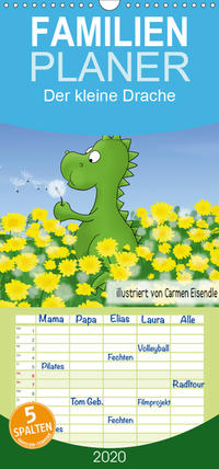 Der kleine Drache - Familienplaner hoch (Wandkalender 2020 , 21 cm x 45 cm, hoch)