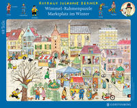 Wimmel-Rahmenpuzzle Winter Motiv Marktplatz