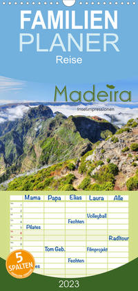 Familienplaner Wildes Madeira - Inselimpressionen (Wandkalender 2023 , 21 cm x 45 cm, hoch)