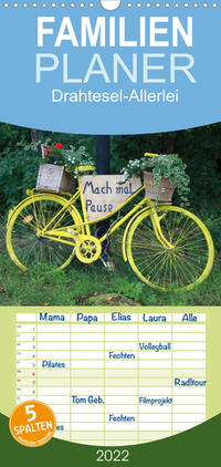 Familienplaner Drahtesel-Allerlei (Wandkalender 2022 , 21 cm x 45 cm, hoch)