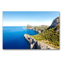 Premium Textil-Leinwand 90 x 60 cm Quer-Format Formentor Blick vom Aussichtspunkt | Wandbild, HD-Bild auf Keilrahmen, Fertigbild auf hochwertigem Vlies, Leinwanddruck von A. Dreegmeyer