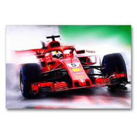 Premium Textil-Leinwand 90 x 60 cm Quer-Format Sebastian Vettel ist nach Michael Schumacher der erfolgreichste deutsche Fahrer in der Formel 1. | Wandbild, HD-Bild auf Keilrahmen, Fertigbild auf hochwertigem Vlies, Leinwanddruck von Jean-Louis Glineur