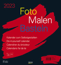 Foto-Malen-Basteln Bastelkalender schwarz groß 2023