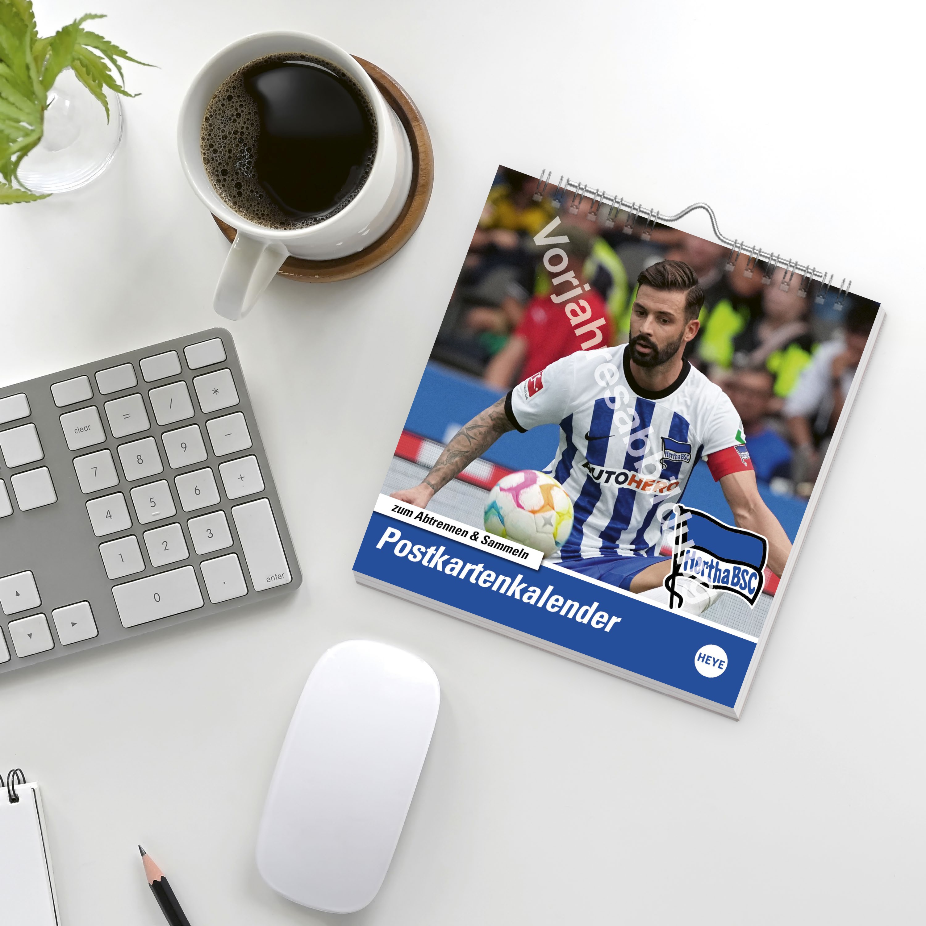 Hertha BSC Postkarten-Kalender 2024. Fußball-Fans aufgepasst! Der kleine Kalender zum Aufstellen oder Aufhängen mit Postkarten zum Sammeln und Verschicken. Must Have für jeden Hertha-Fan.