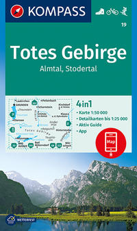 KOMPASS Wanderkarte Totes Gebirge, Almtal, Stodertal