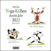 Mit den Yoga-Kühen durchs Jahr 2022 – Wandkalender – Quadratformat 24 x 24 cm