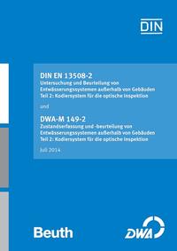 DIN EN 13508-2 "Untersuchung und Beurteilung von Entwässerungssystemen außerhalb von Gebäuden - Teil 2: Kodiersystem für die optische Inspektion" / DWA-M 149-2 "Zustandserfassung und -beurteilung von Entwässerungssystemen außerhalb von Gebäuden - Teil 2: Kodiersystem für die optische Inspektion"