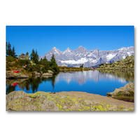 Premium Textil-Leinwand 90 x 60 cm Quer-Format Rund um den Dachstein | Wandbild, HD-Bild auf Keilrahmen, Fertigbild auf hochwertigem Vlies, Leinwanddruck von Christa Kramer