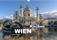 Kirchen in Wien (Wandkalender 2022 DIN A3 quer)