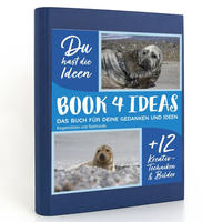 BOOK 4 IDEAS modern | Kegelrobben und Seehunde, Notizbuch, Bullet Journal mit Kreativitätstechniken und Bildern, DIN A5