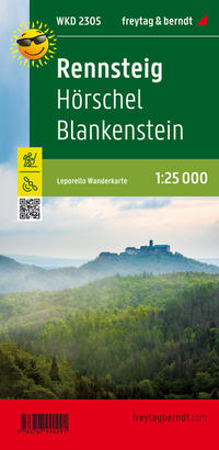 Rennsteig - Hörschel - Blankenstein, Wanderkarte Leporello 1:25.000