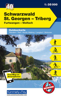 Schwarzwald - St. Georgen - Triberg Nr. 40 Outdoorkarte Deutschland 1:35 000