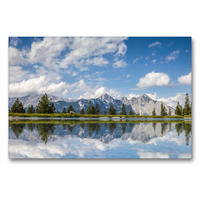 Premium Textil-Leinwand 90 x 60 cm Quer-Format Kaltwassersee oberhalb Seefeld | Wandbild, HD-Bild auf Keilrahmen, Fertigbild auf hochwertigem Vlies, Leinwanddruck von Christian Müringer