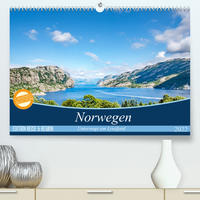 Norwegen - Unterwegs am Lysefjord (Premium, hochwertiger DIN A2 Wandkalender 2022, Kunstdruck in Hochglanz)