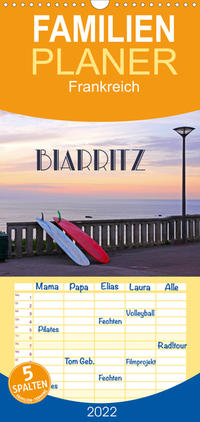 Biarritz - Familienplaner hoch (Wandkalender 2022 , 21 cm x 45 cm, hoch)