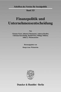 Finanzpolitik und Unternehmensentscheidung.