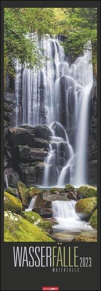 Wasserfälle Kalender 2023. XXL Hochformat mit spektakulären Wasserfällen, fotografiert von international ausgezeichneten Fotografen. Länglicher Kalender mit traumhaften Naturfotos.