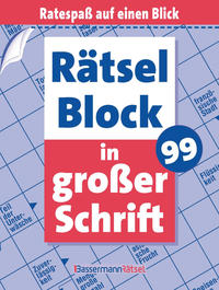 Rätselblock in großer Schrift 99